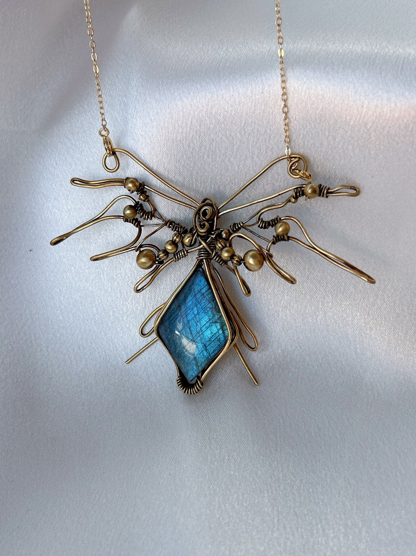 "EMERGE AS A BUTTERFLY" LABRADORITE NECKLACE