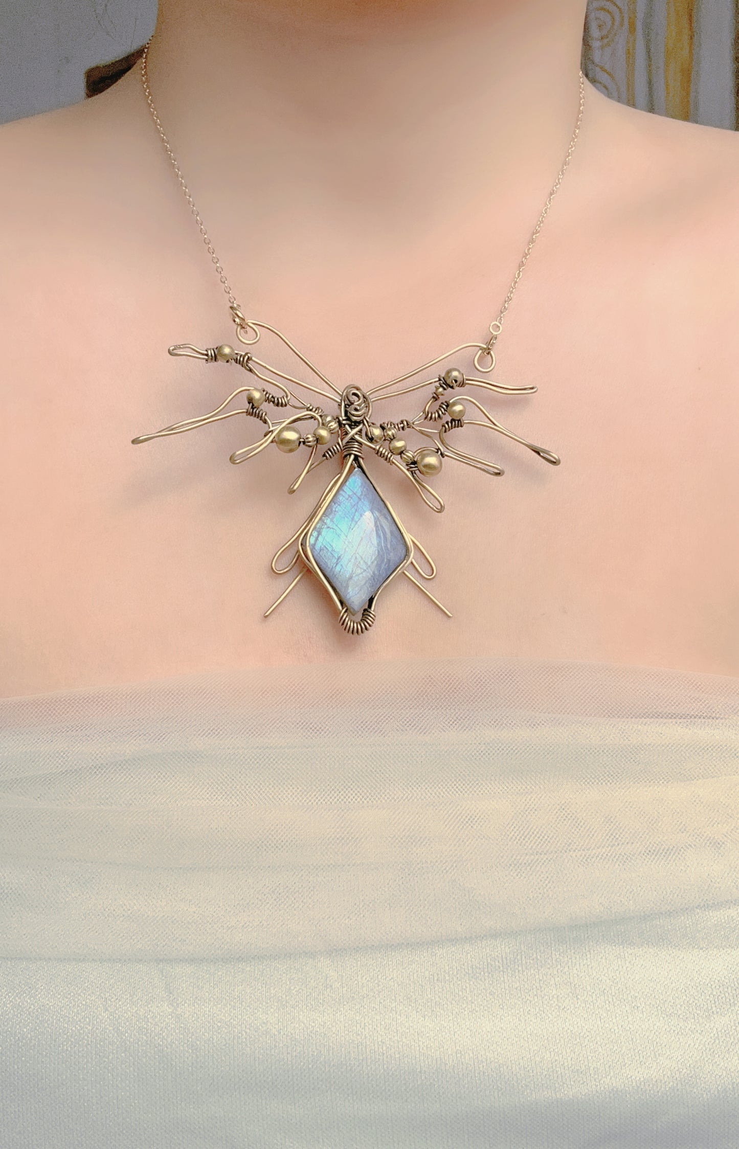 "EMERGE AS A BUTTERFLY" LABRADORITE NECKLACE