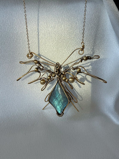 "EMERGE AS A BUTTERFLY" LABRADORITE NECKLACE