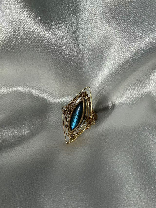 "MIGHT" LABRADORITE RING